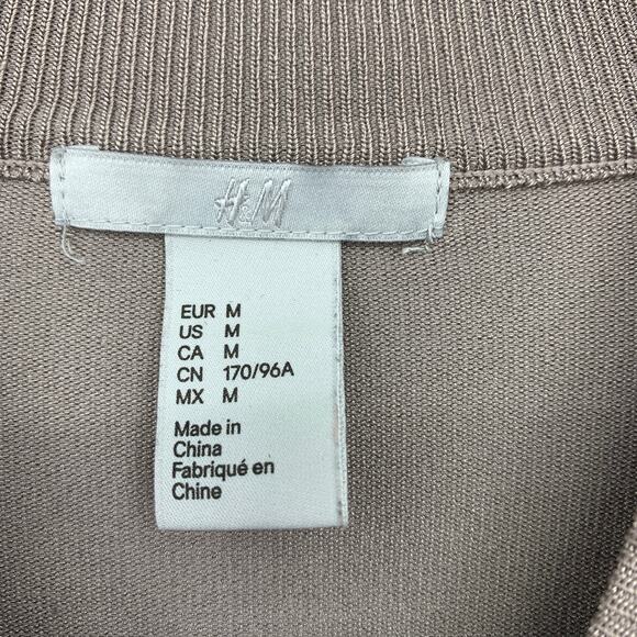 H&M Mock Neck Sweater Womens Size Medium Greige Long Sleeve - Picture 5 of 6